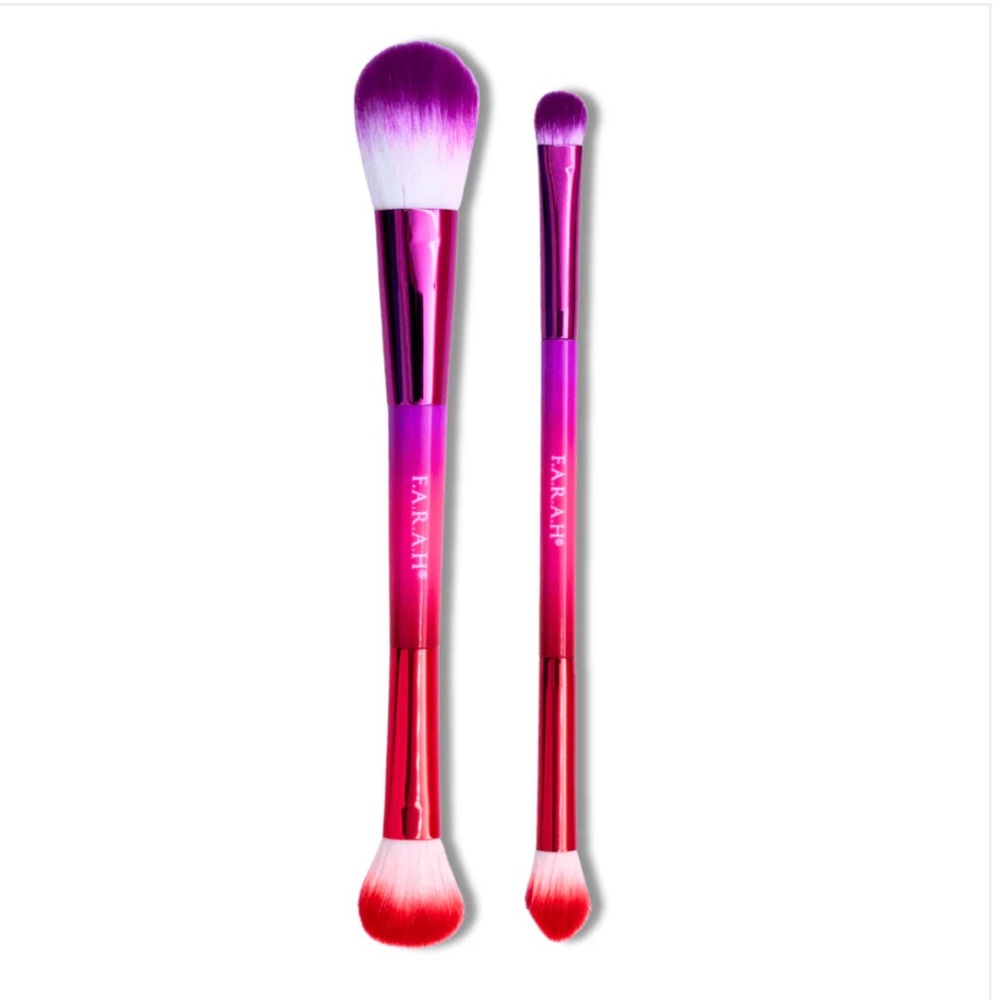 ❗️F.A.R.A.H. Dual-Ended Makeup Brush Set NWT $34